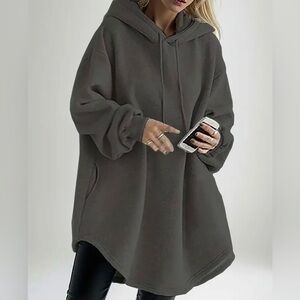 Oversized Light Grey Hoodie
